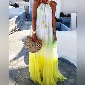 Ombre Halter Neck Dress